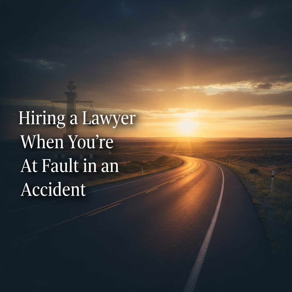 Hiring a Lawyer When You're At Fault in an Accident